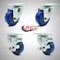 Service Caster 3 Inch SS Blue Polyurethane Swivel Top Plate Caster Set with 2 Brakes SCC SCC-SS20S314-PPUB-BLUE-2-TLB-2 - alternate 1
